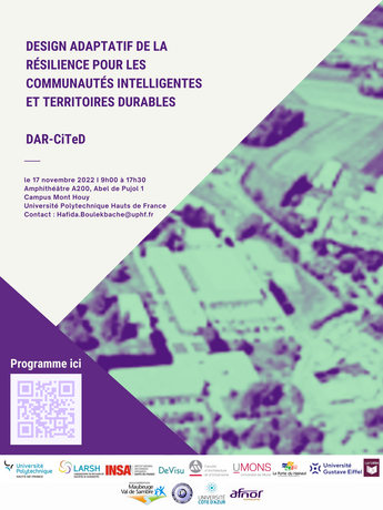 Séminaire Résilience "Design adaptatif de la résilience pour les communautés intelligentes et territoires durables" Jeudi 17 novembre – Abel de Pujol 1