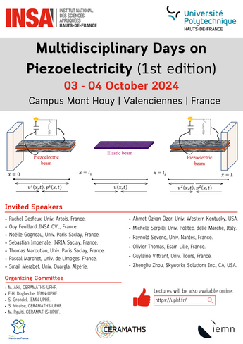 Journées interdisciplinaires "Piézoélectricité" - affiche