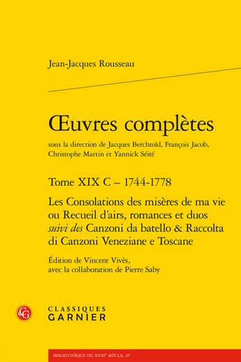 Oeuvres complètes de Jean-Jacques Rousseau