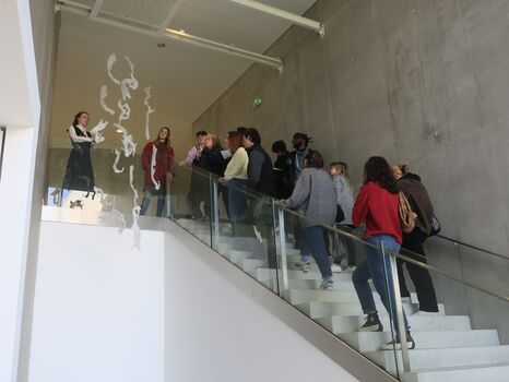 Les étudiants du master Études curatoriales au MusVerre