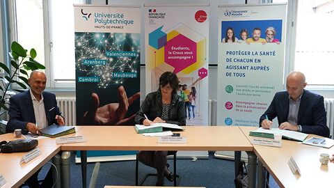 Signature de convention, UPHF CPAM CROUS