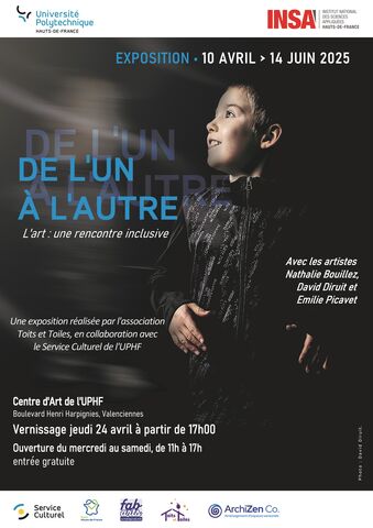 Exposition De l'un à l'autre - L'art : une rencontre inclusive ! - Affiche