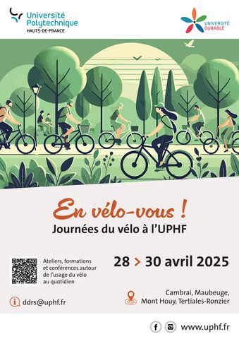Semaine du vélo à l'université - En vélo-vous ! - 28 - 29 et 30 avril 2025 - Affiche